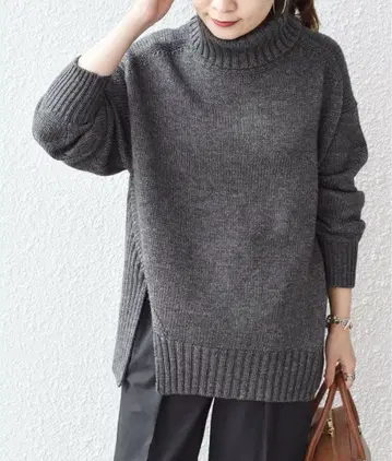 SHIPS 사이드 슬릿 터틀 풀오버