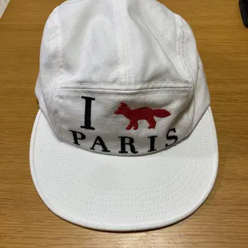 I PARIS 빨간색 여우 자수 캡