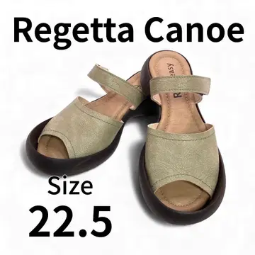 레게타카누 벨크로 샌들 로우힐 22.5 여성용 230
