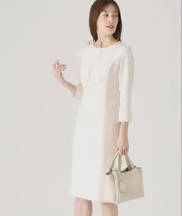 coup de chance 배색 원피스 화이트 38