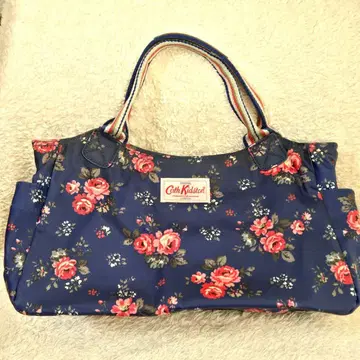 Cath Kidston 핸드백 파랑 꽃무늬 크리스마스