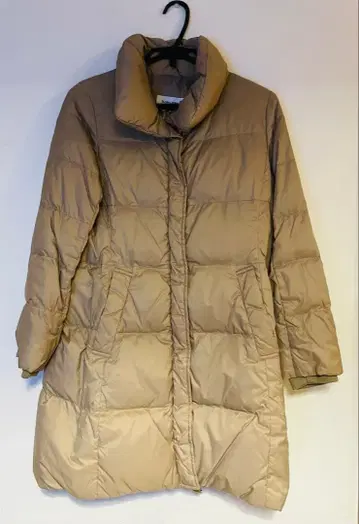 베이지 다운 코트 여성용 새상품급