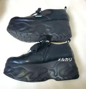 24.5 YUSUKE 통굽 스니커즈 신발 블랙