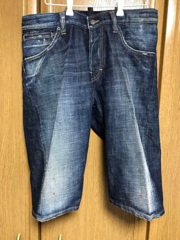 DSQUARED2 다크 블루 숏 데님 팬츠