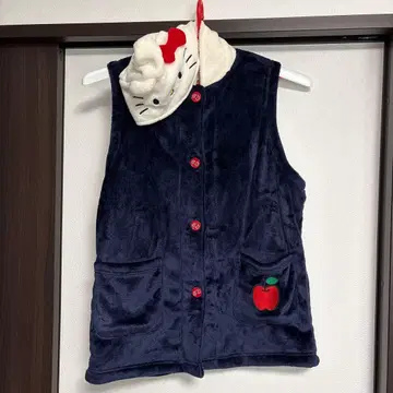 새상품 산리오 헬로키티 후드 부착 베스트 네이비 컬러