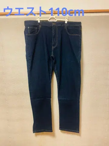 [ 빅 사이즈 ] 남성용 다크 네이비 스트레이트 데님 허리 110cm