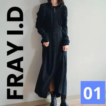 FRAY I.D 큐프라 자카드 원피스01