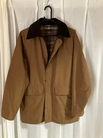 브라운 체크 무늬 자켓