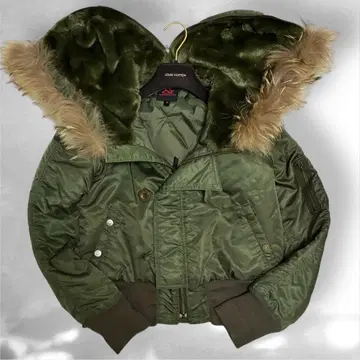 y2k 퍼 포함 2way MA-1 밀리터리 봄버 자켓 올리브