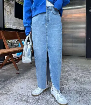 [ KELLY ] vintagedenim 타이트 슬릿 스커트 구제 의류