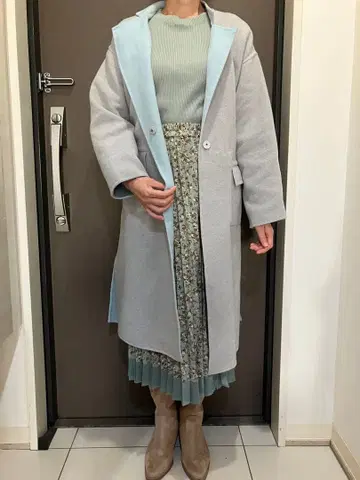 STUDIO CLIP 울 100% 롱 코트