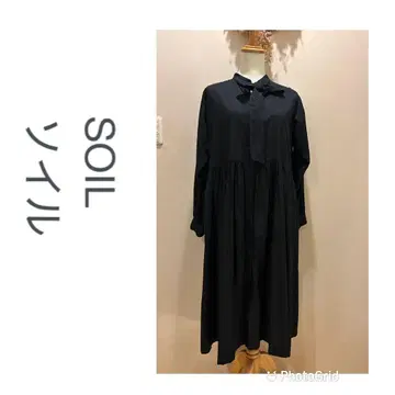 SOIL 리본 포함 긴팔 원피스 소일의 세련된 성숙/러블리 디자인