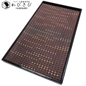 후쿠로 오비 격자 무늬 금실 새벽쥐색 O-5853