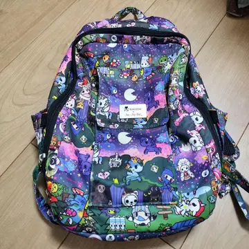 tokidoki 컬러풀 캐릭터 패턴 백팩