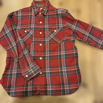 SUGAR CANE 레드 체크 플란넬 셔츠 M