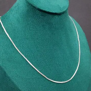 실버 각인 체인 숏 목걸이 여성용