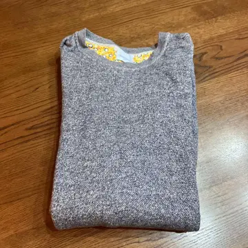 츠모리치사토 그레이 긴팔 원피스 포켓 부착