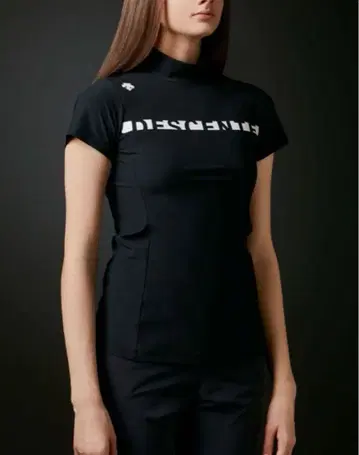 DESCENTE 여성용 블랙 셔츠