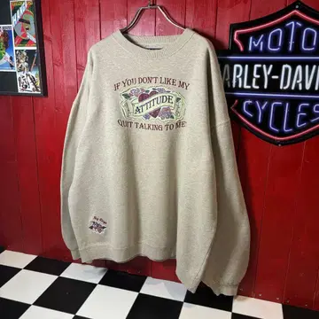 BIG DOGS 맨투맨 오버 사이즈 베이지 XL