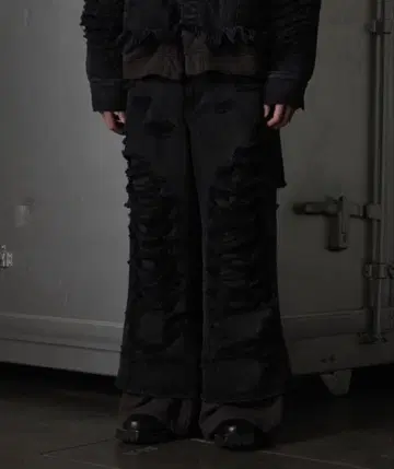 GRANCY 맨투맨 도킹 데미지 데님 M