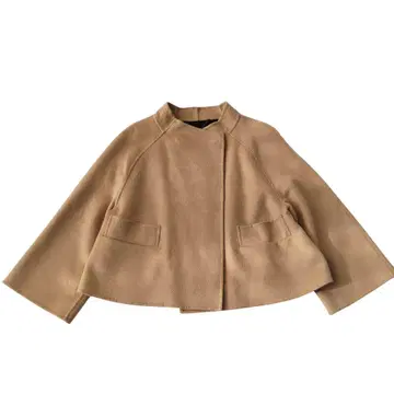 ADORE 캐시미어 100% 노카라 숏코트 베이지 카멜 M