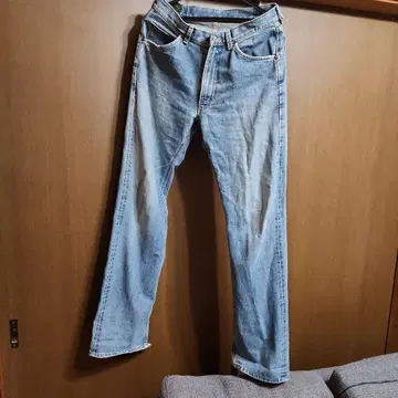 Lee 라이트 블루 스트레이트 데님 사이드 블랙 택