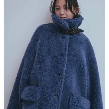 stand neck boa coat