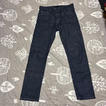 남성용 UNIQLO 슬림 핏 청바지/셀비지 31인치