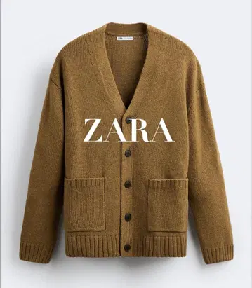 ZARA 가디건 올리브 그린 M 사이즈