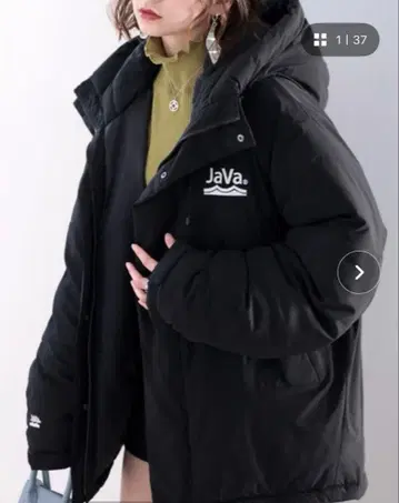 Java. 블랙 다운 자켓 L