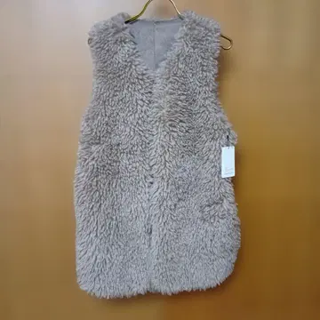 새상품 ATELIER SIX 퍼 베스트 리버서블 푸들 베스트 총 보아