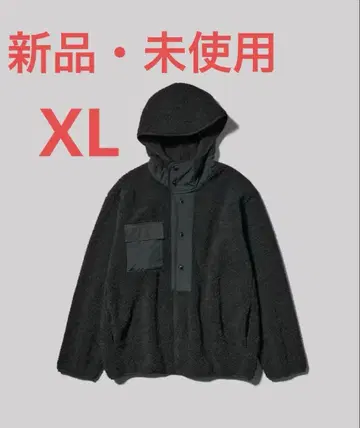 GU ENGINEERED GARMENTS 보아 플리스 스냅 후드티 XL