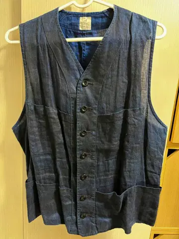 ANATOMICA 인디고 린넨 베스트