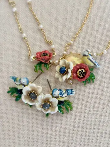 레네레이드 귀걸이 목걸이 팔찌 3종 세트