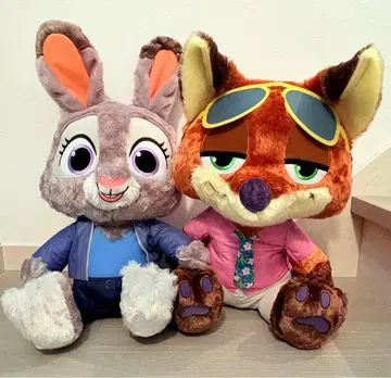 주토피아 2 슈퍼 라지 봉제 인형 닉 주디 2종 세트