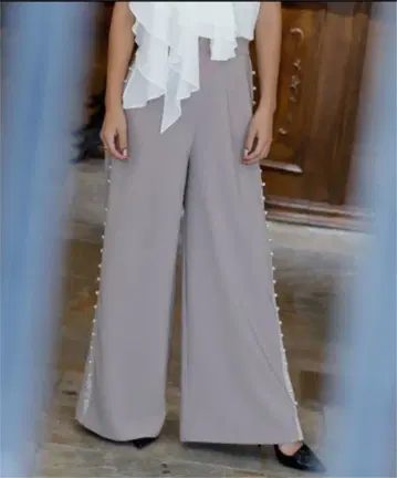 에이미 이스트 월 사이드 펄 와이드 팬츠