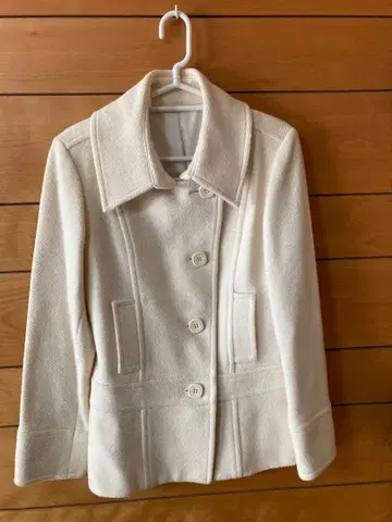 화이트 더블 브레스트 자켓 사이즈 40