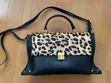 포티올 레오파드 무늬 핸드백