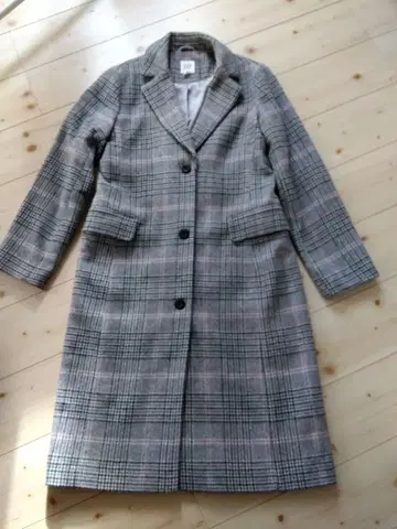 GAP 그레이 체크 무늬 체스터 코트 S 사이즈