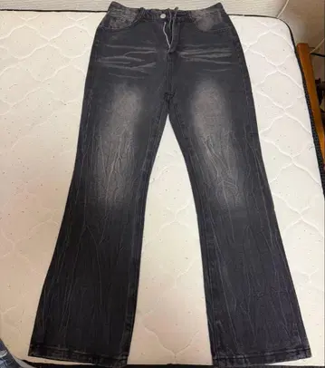 다크 그레이 플레어 데님 팬츠 Mens&womens