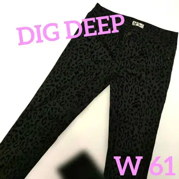 d.i.a. 계열 DIGDEEP 레오파드 무늬 스키니 팬츠 블랙 갸루