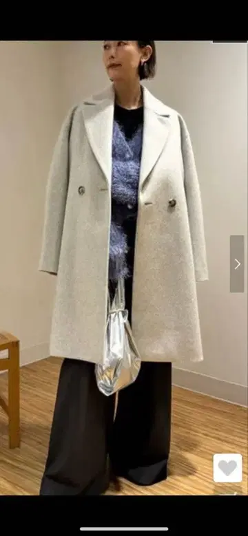 GALLARDAGALANTE 울 비버 체스터 코트 라이트 그레이