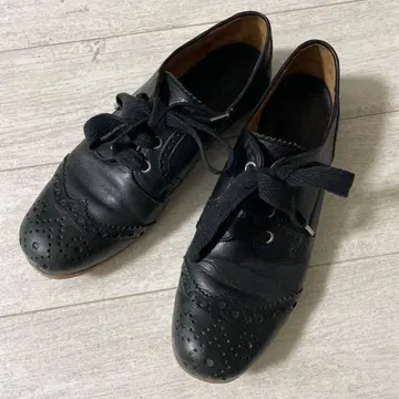 TO&CO. 투앤코 윙팁 블랙 천연 가죽 22.5cm 이탈리아제