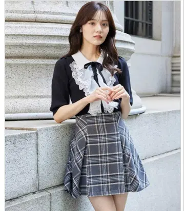 tocco 이너 팬츠 포함 체크 미니 스커트