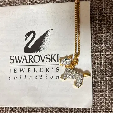 SWAROVSKI 스와로브스키 목걸이 강아지 도그