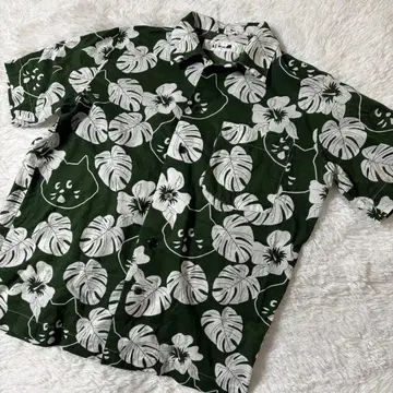 알로하 셔츠 다크 그린 반팔