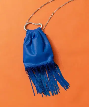 새상품급 MAISON SPECIAL 프린지 벨백 블루