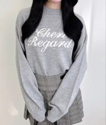 펄 비쥬 로고 니트