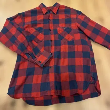 슈가케인 체크 무늬 긴팔 셔츠 M 사이즈