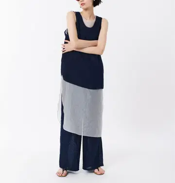 스터링 루어 r 에어 오간자 원피스 라이트 그레이 M 사이즈